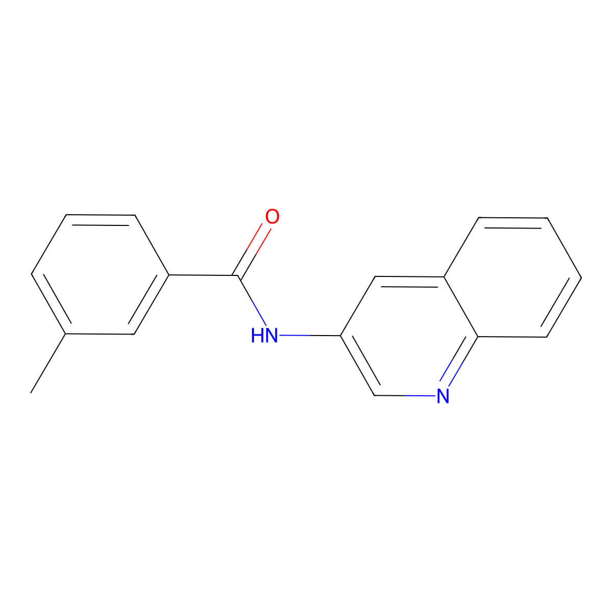 3-methyl-N-(quinolin-3-yl)benzamide molecular structure, CAS 200726-26-7