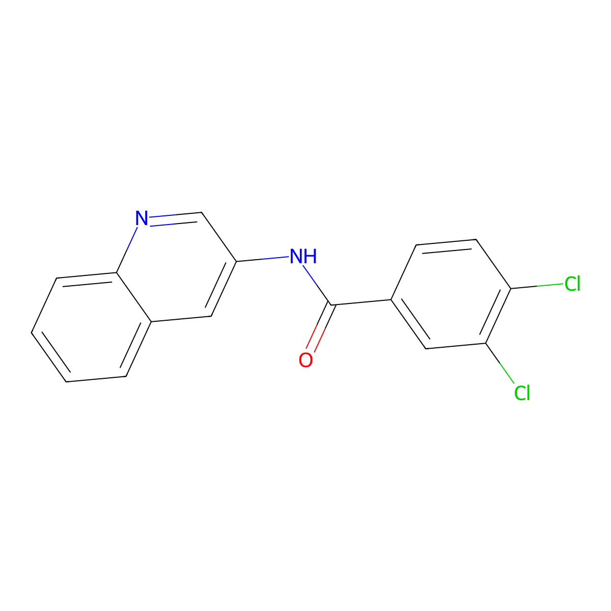 3,4-dichloro-N-quinolin-3-ylbenzamide molecular structure, CAS 200726-32-5