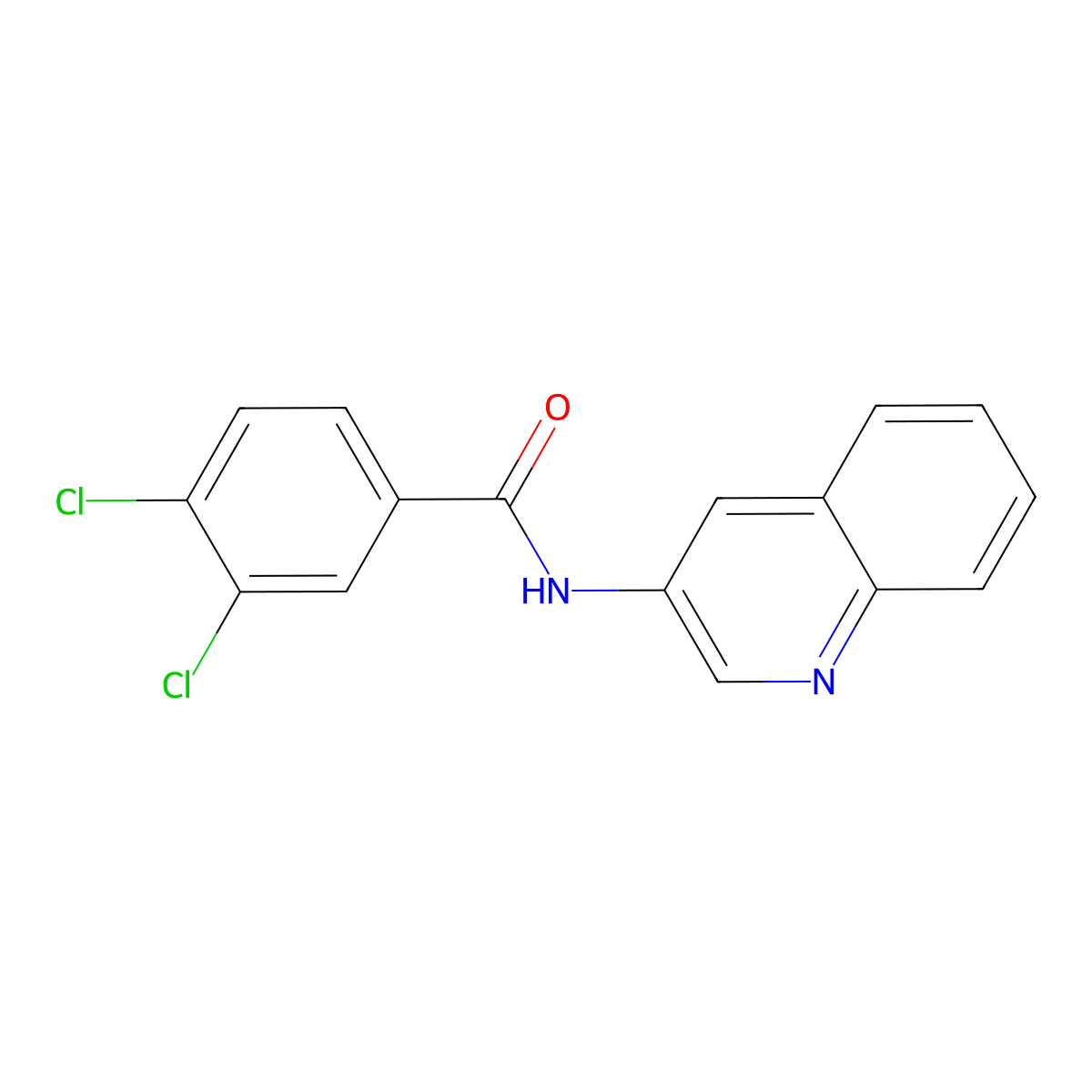3,4-dichloro-N-quinolin-3-ylbenzamide molecular structure, CAS 200726-32-5