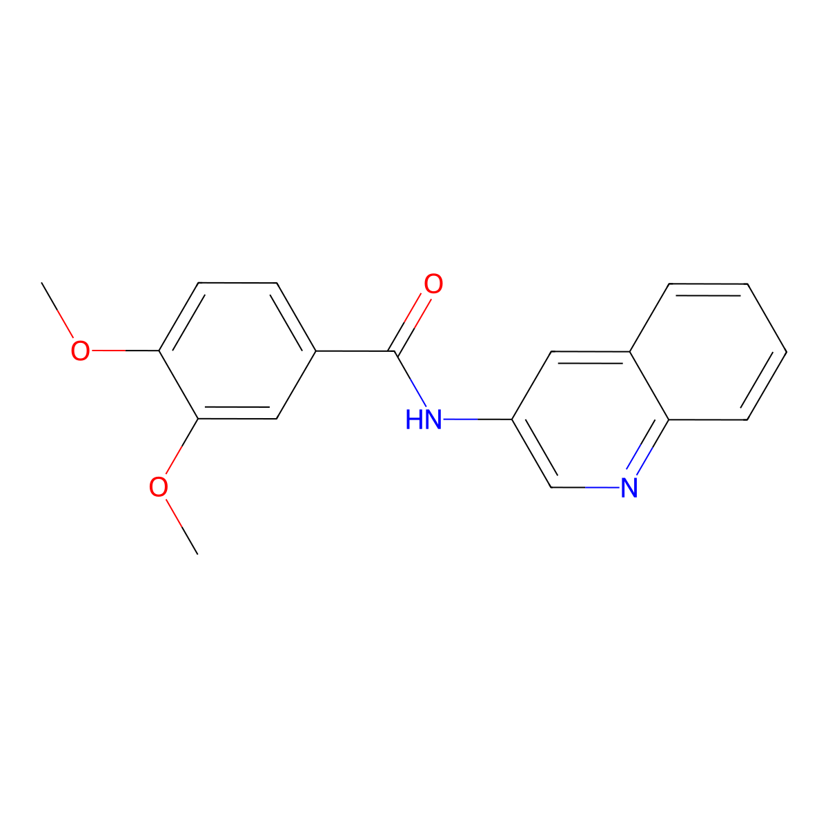 3,4-Dimethoxy-N-quinolin-3-yl-benzamide molecular structure, CAS 200726-38-1