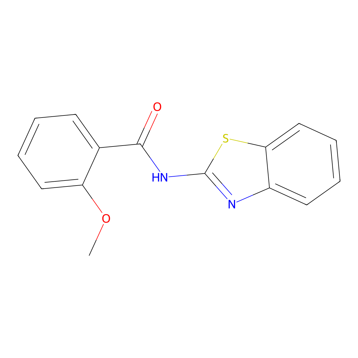 N-(1,3-benzothiazol-2-yl)-2-methoxybenzamide molecular structure, CAS 200726-39-2