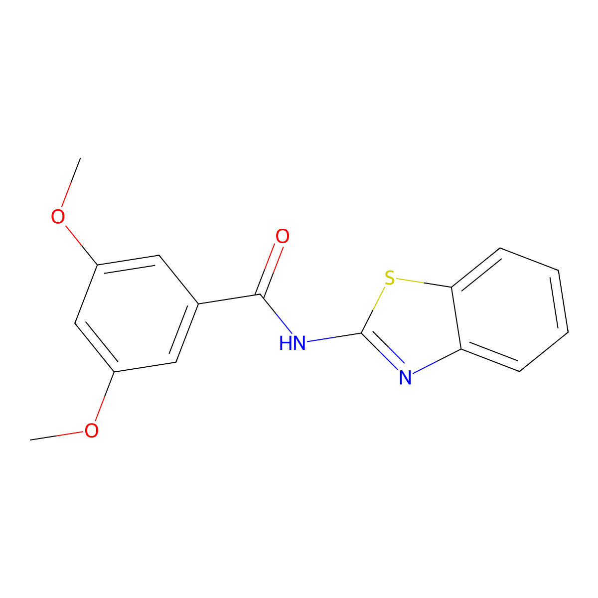 N-(1,3-Benzothiazol-2-YL)-3,5-dimethoxybenzamide molecular structure, CAS 200726-46-1