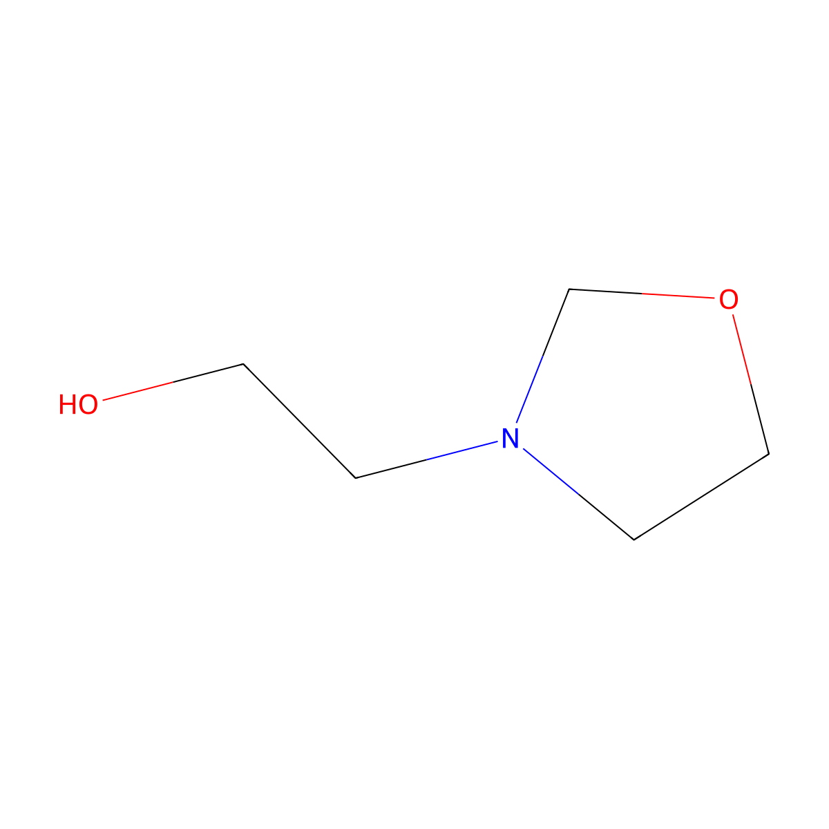 3-Oxazolidineethanol molecular structure, CAS 20073-50-1