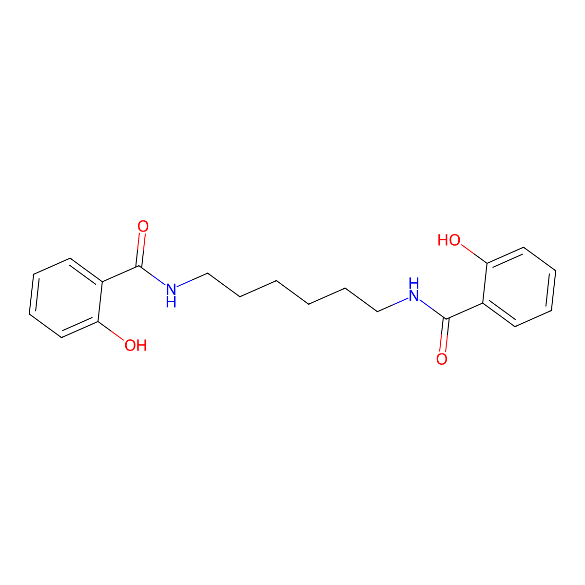 Benzamide, N,N'-1,6-hexanediylbis(2-hydroxy- molecular structure, CAS 20073-95-4