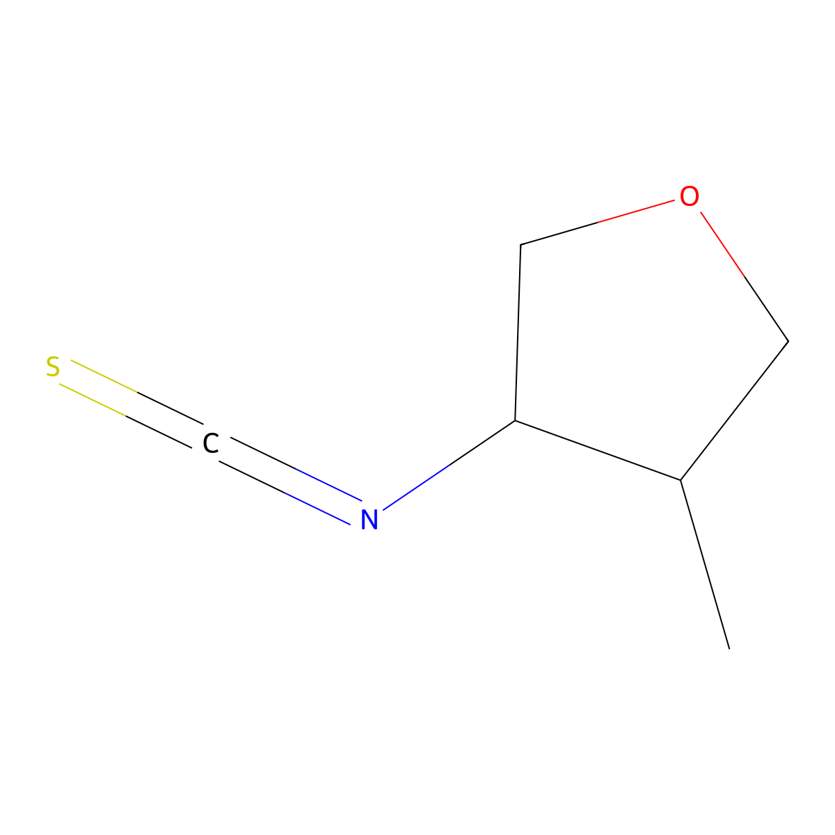 3-Isothiocyanato-4-methyloxolane molecular structure, CAS 2007325-21-3