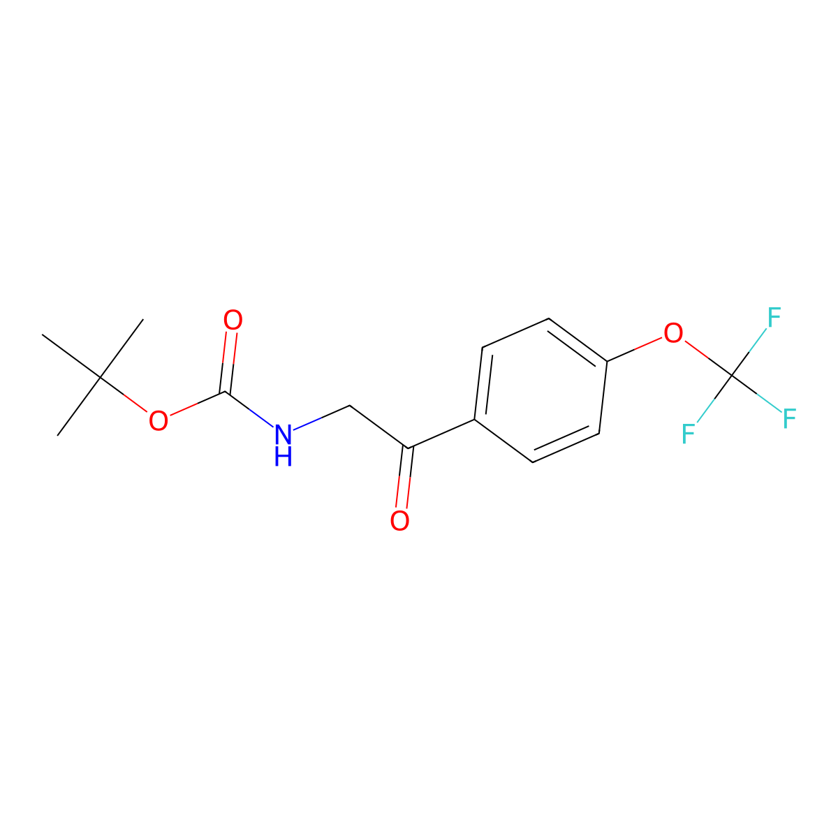 tert-butyl N-{2-oxo-2-[4-(trifluoromethoxy)phenyl]ethyl}carbamate molecular structure, CAS 2007326-26-1