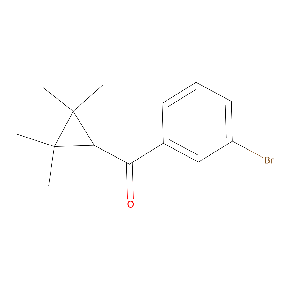(3-Bromophenyl)(2,2,3,3-tetramethylcyclopropyl)methanone molecular structure, CAS 2007337-39-3