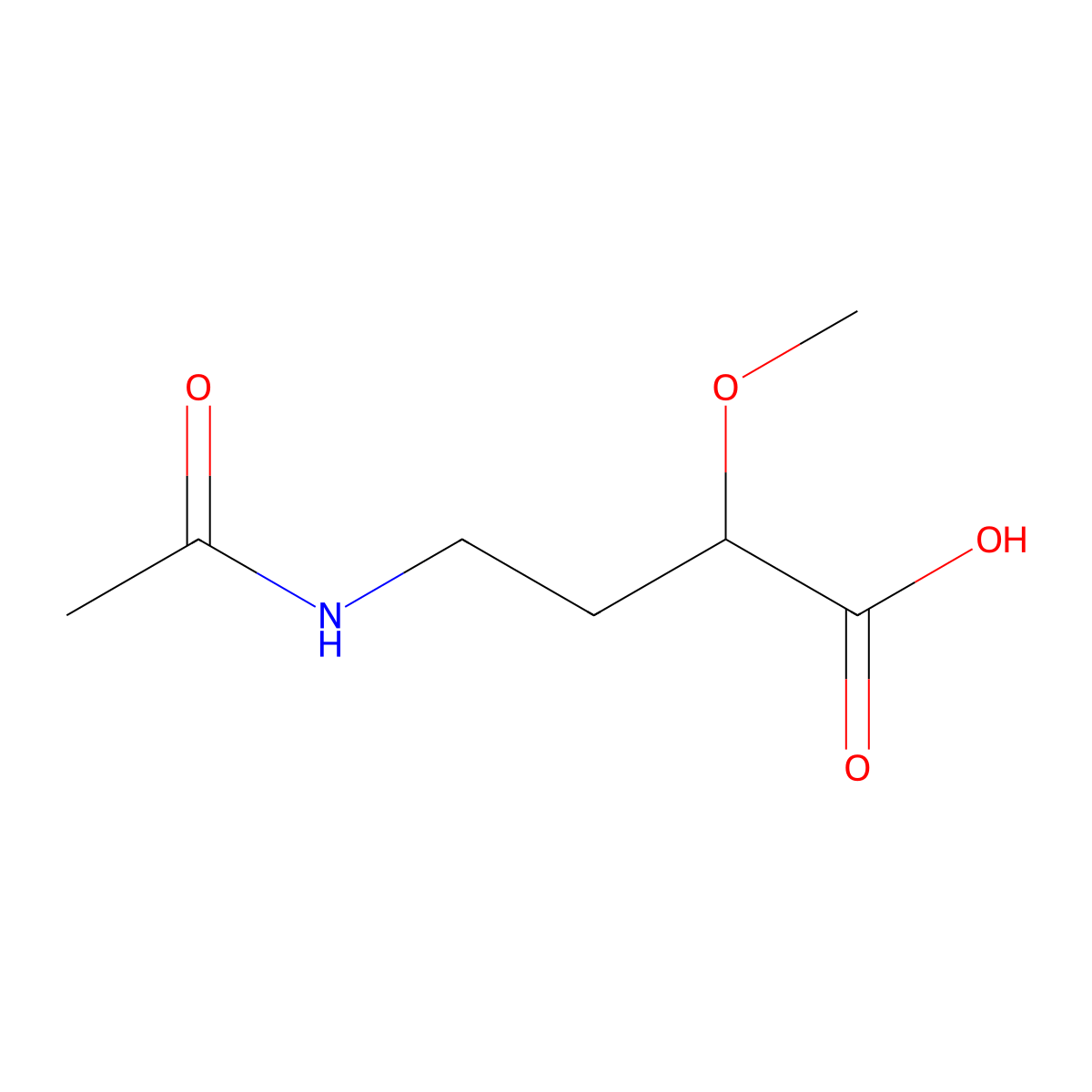 4-Acetamido-2-methoxybutanoic acid molecular structure, CAS 2007341-54-8
