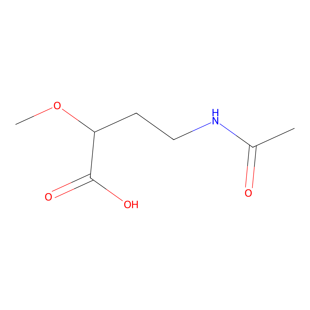 4-Acetamido-2-methoxybutanoic acid molecular structure, CAS 2007341-54-8