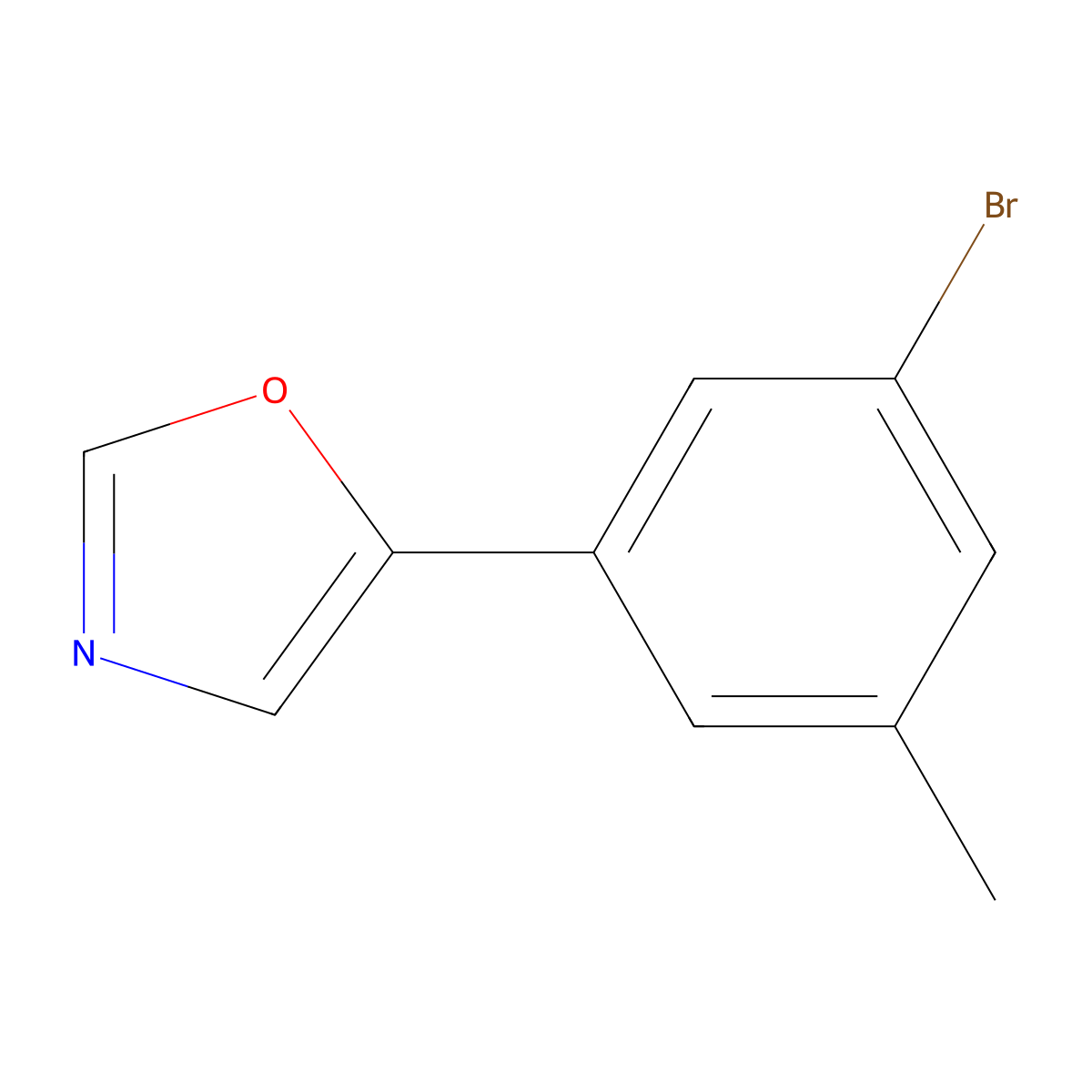 5-(3-Bromo-5-methylphenyl)oxazole molecular structure, CAS 2007366-35-8