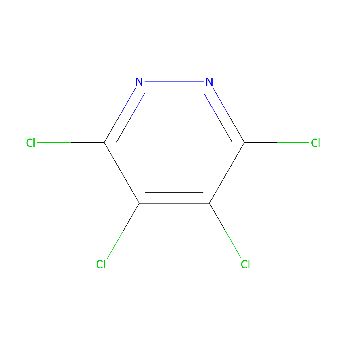 Perchloropyridazine molecular structure, CAS 20074-67-3