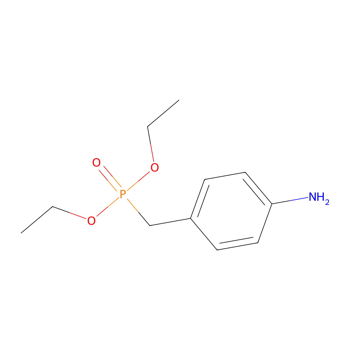 Diethyl p-aminobenzylphosphonate molecular structure, CAS 20074-79-7