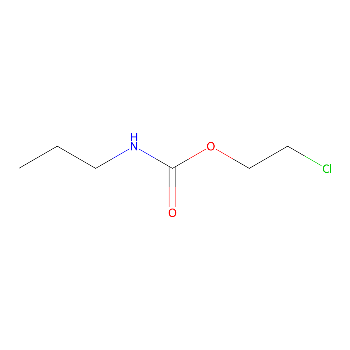 Carbamic acid, propyl-, 2-chloroethyl ester molecular structure, CAS 20074-88-8