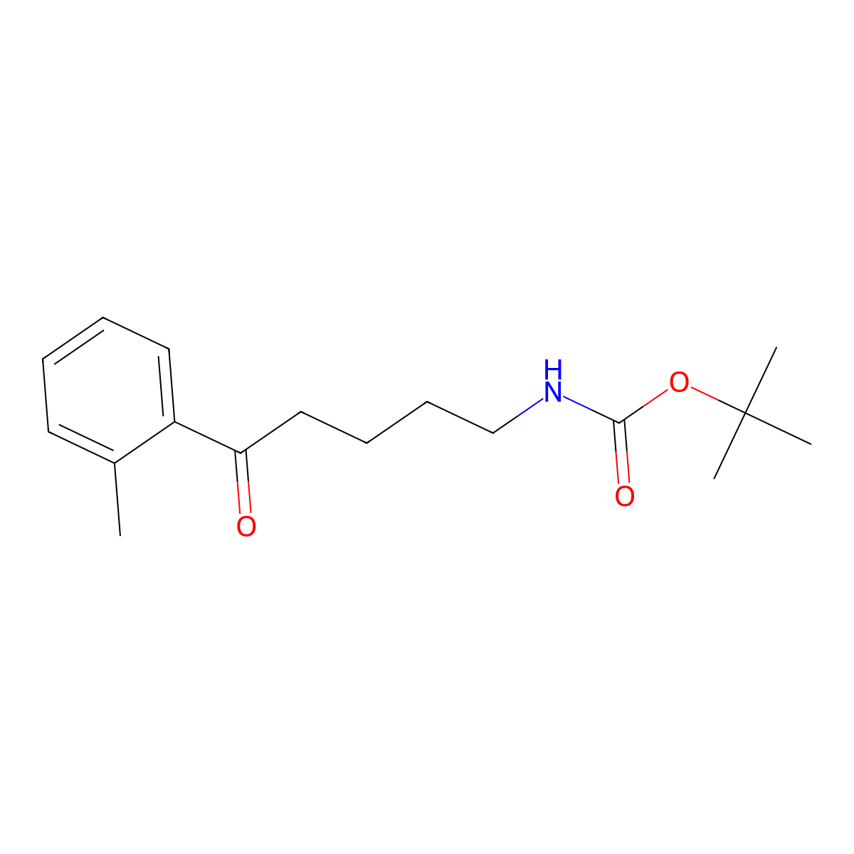 tert-Butyl N-[5-(2-methylphenyl)-5-oxopentyl]carbamate molecular structure, CAS 2007455-73-2