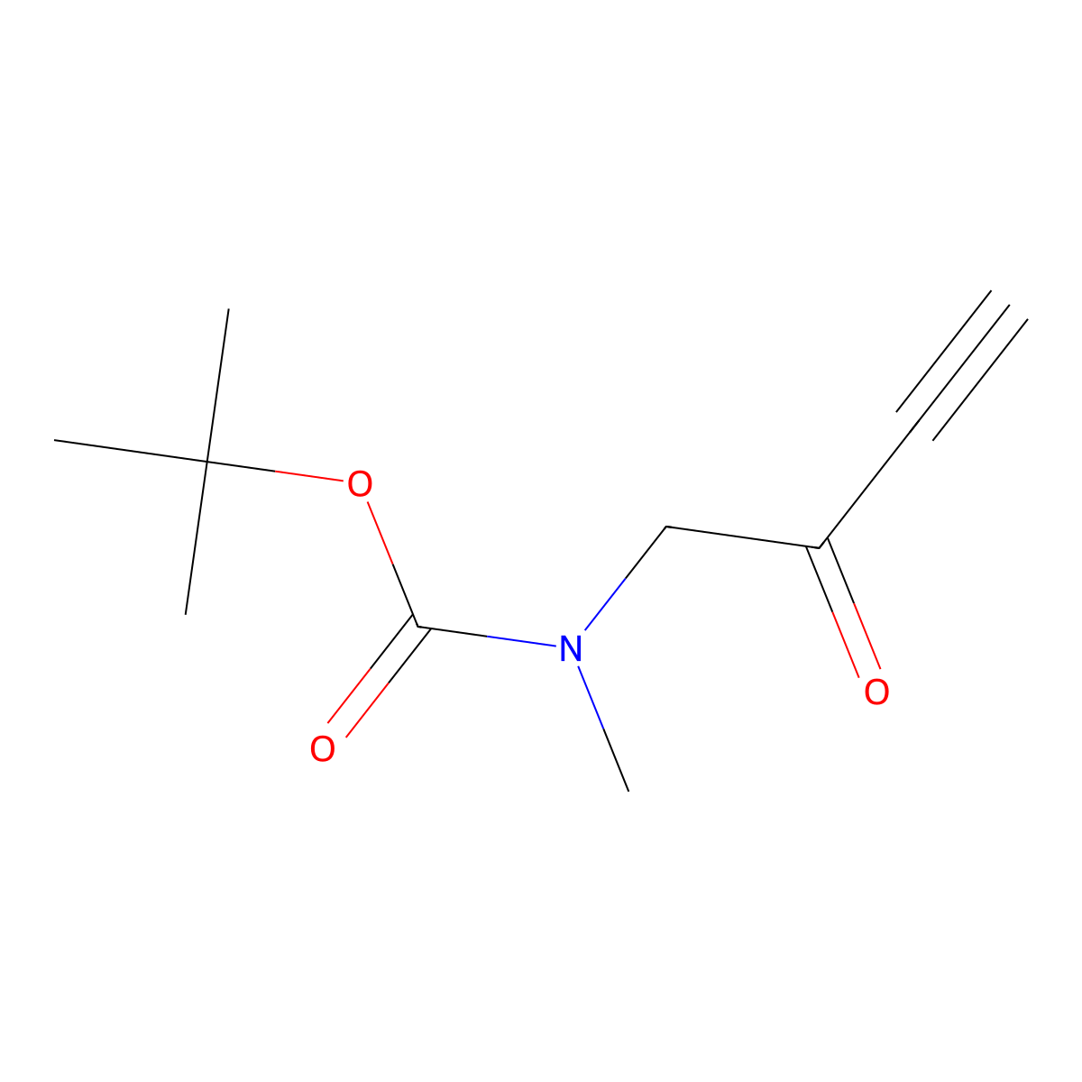 tert-butyl N-methyl-N-(2-oxobut-3-yn-1-yl)carbamate molecular structure, CAS 2007472-03-7