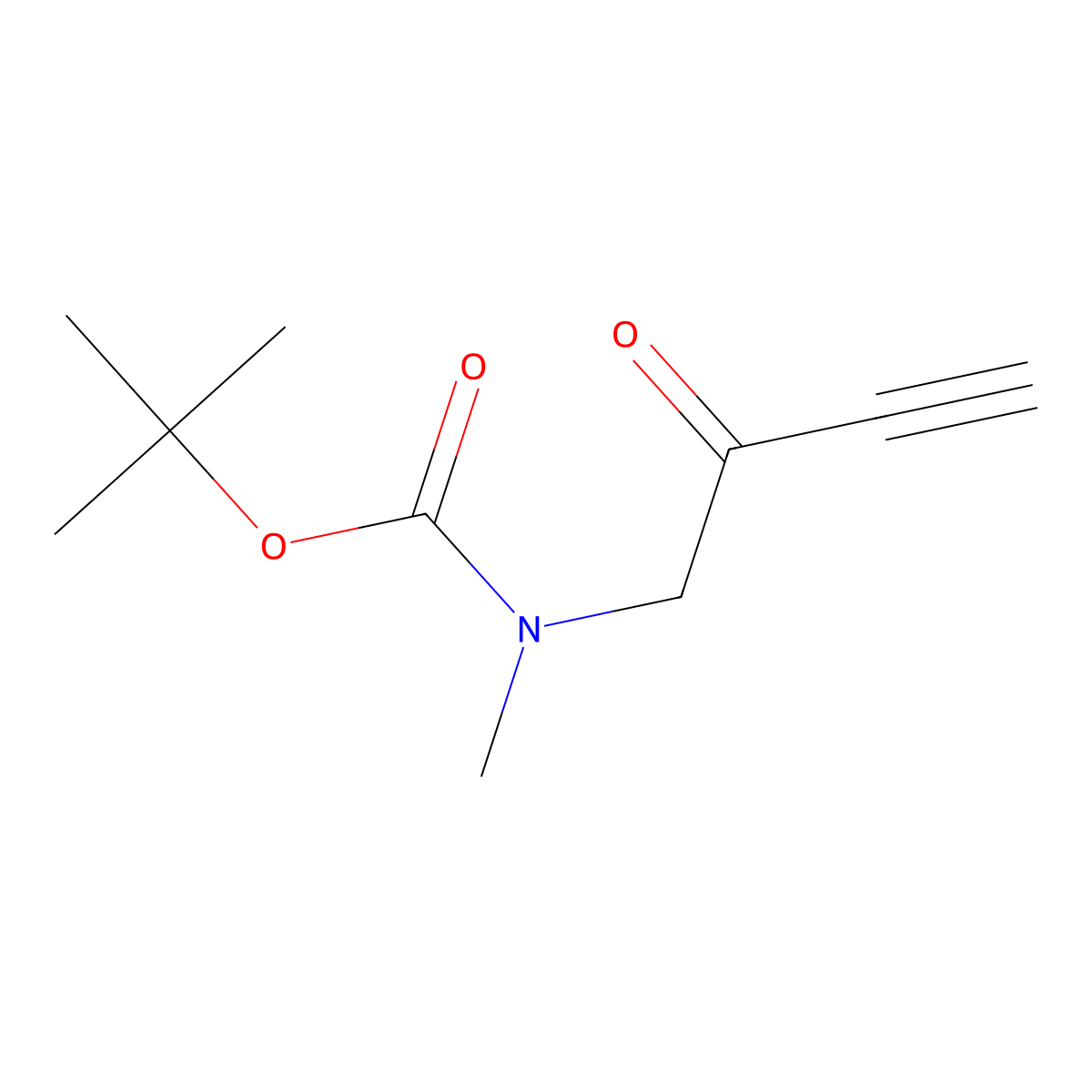 tert-butyl N-methyl-N-(2-oxobut-3-yn-1-yl)carbamate molecular structure, CAS 2007472-03-7