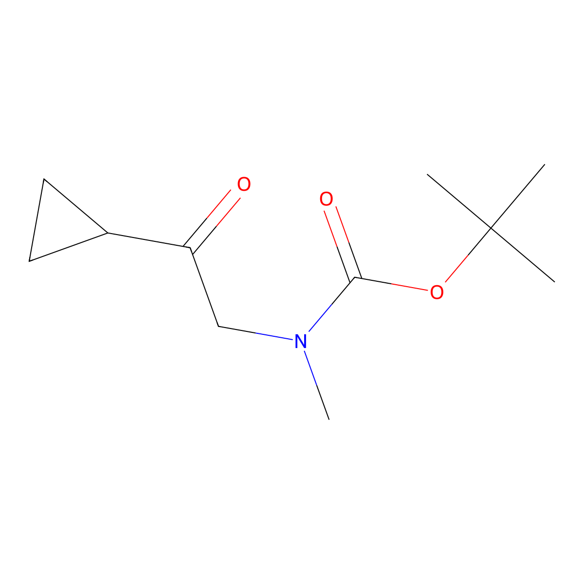 tert-butyl N-(2-cyclopropyl-2-oxoethyl)-N-methylcarbamate molecular structure, CAS 2007473-10-9