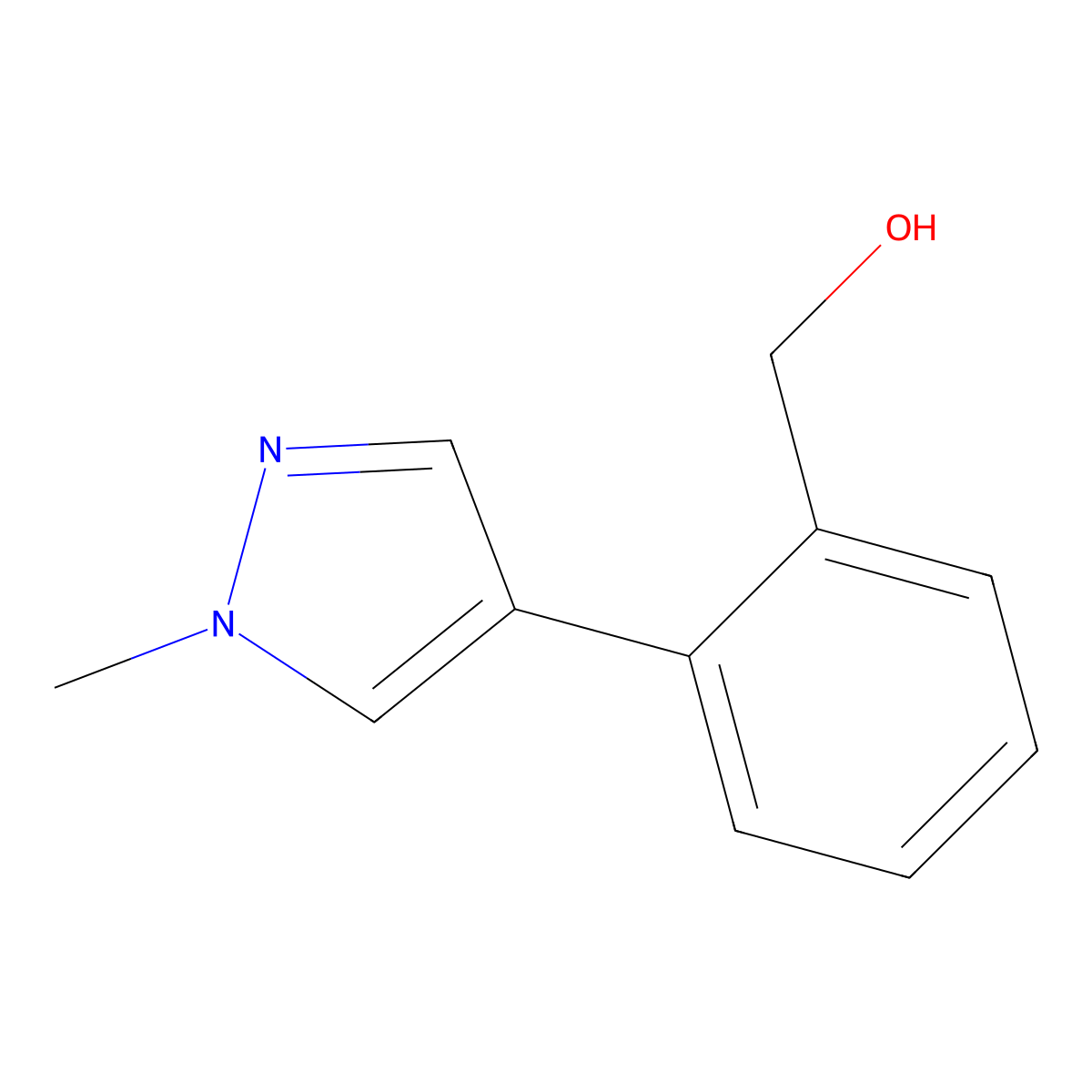(2-(1-Methyl-1H-pyrazol-4-YL)phenyl)methanol molecular structure, CAS 2007475-92-3