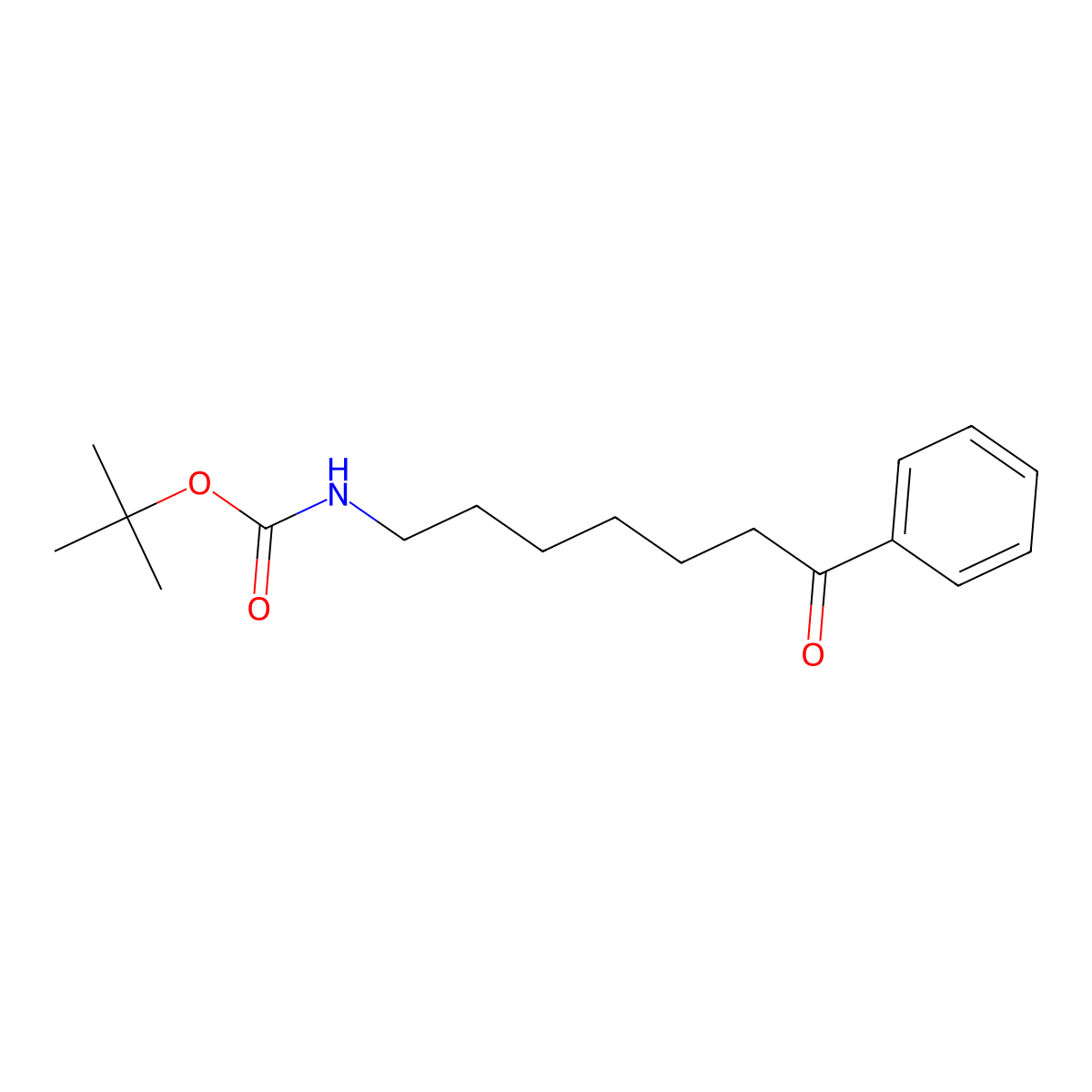tert-butyl N-(7-oxo-7-phenylheptyl)carbamate molecular structure, CAS 2007479-04-9