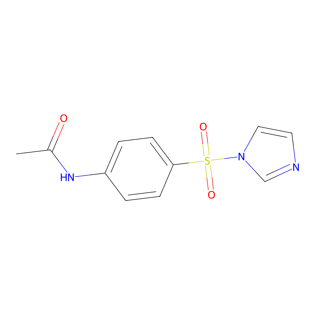 N-(4-imidazol-1-ylsulfonylphenyl)acetamide molecular structure, CAS 20075-18-7