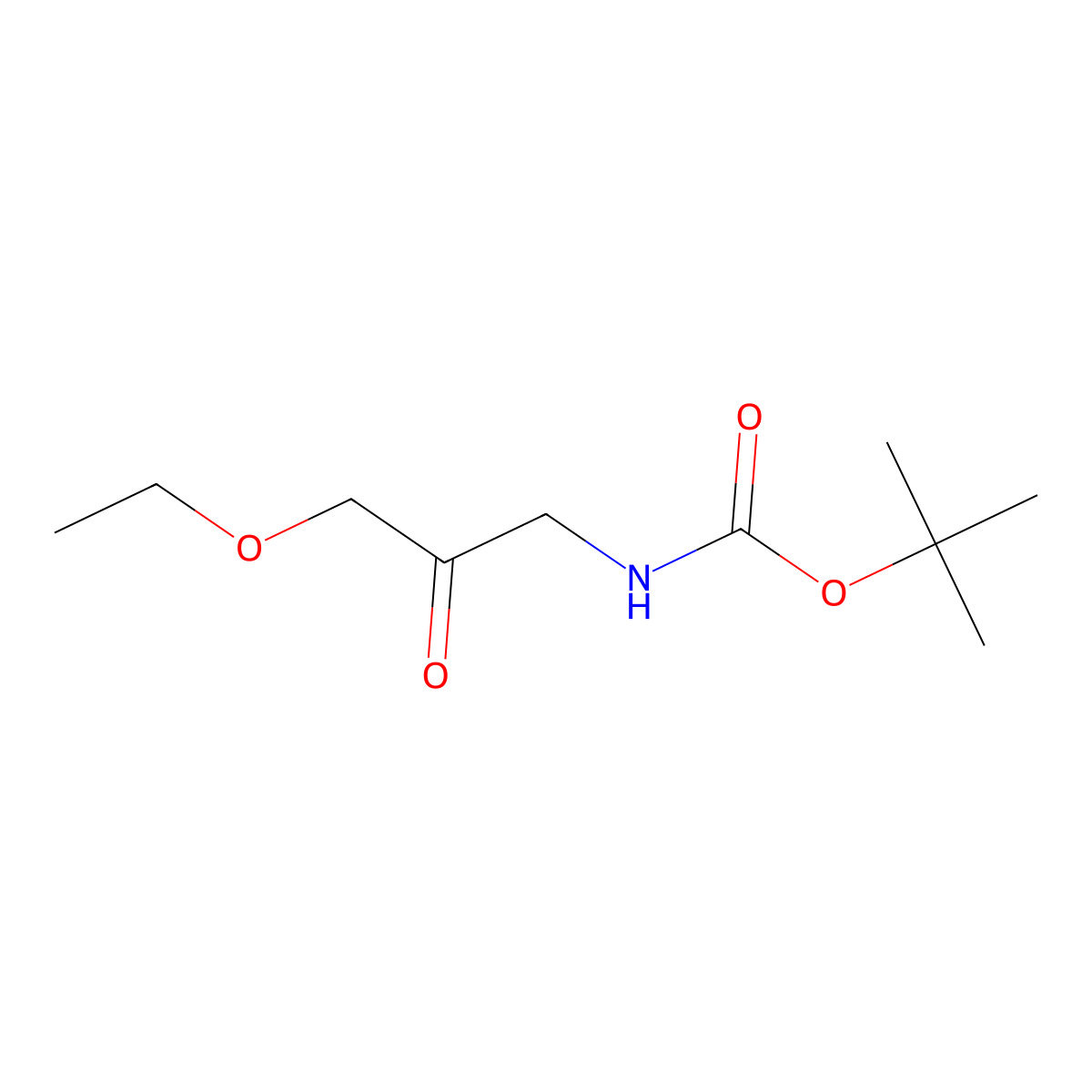 tert-butyl N-(3-ethoxy-2-oxopropyl)carbamate molecular structure, CAS 2007599-24-6