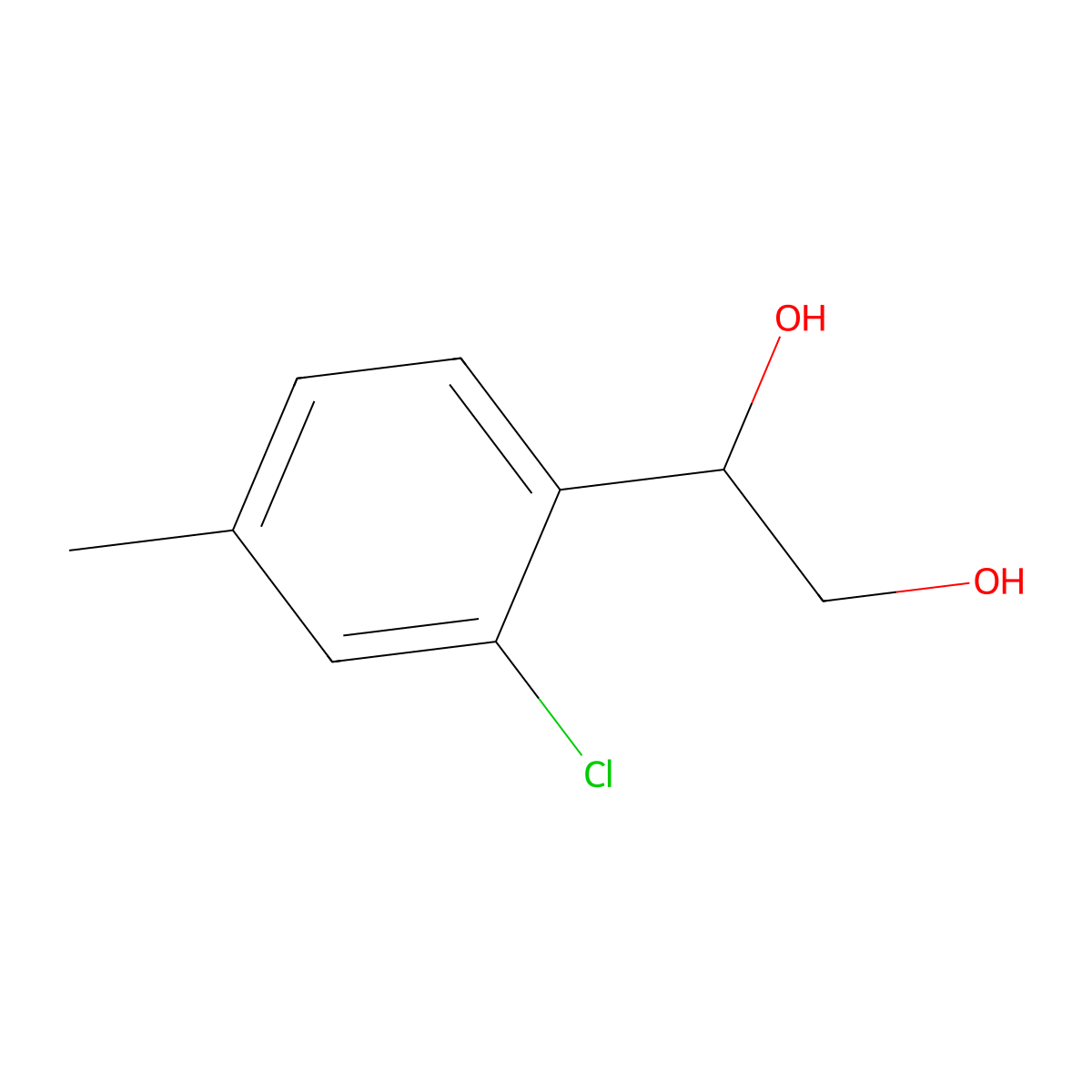 1-(2-Chloro-4-methylphenyl)ethane-1,2-diol molecular structure, CAS 2007665-17-8