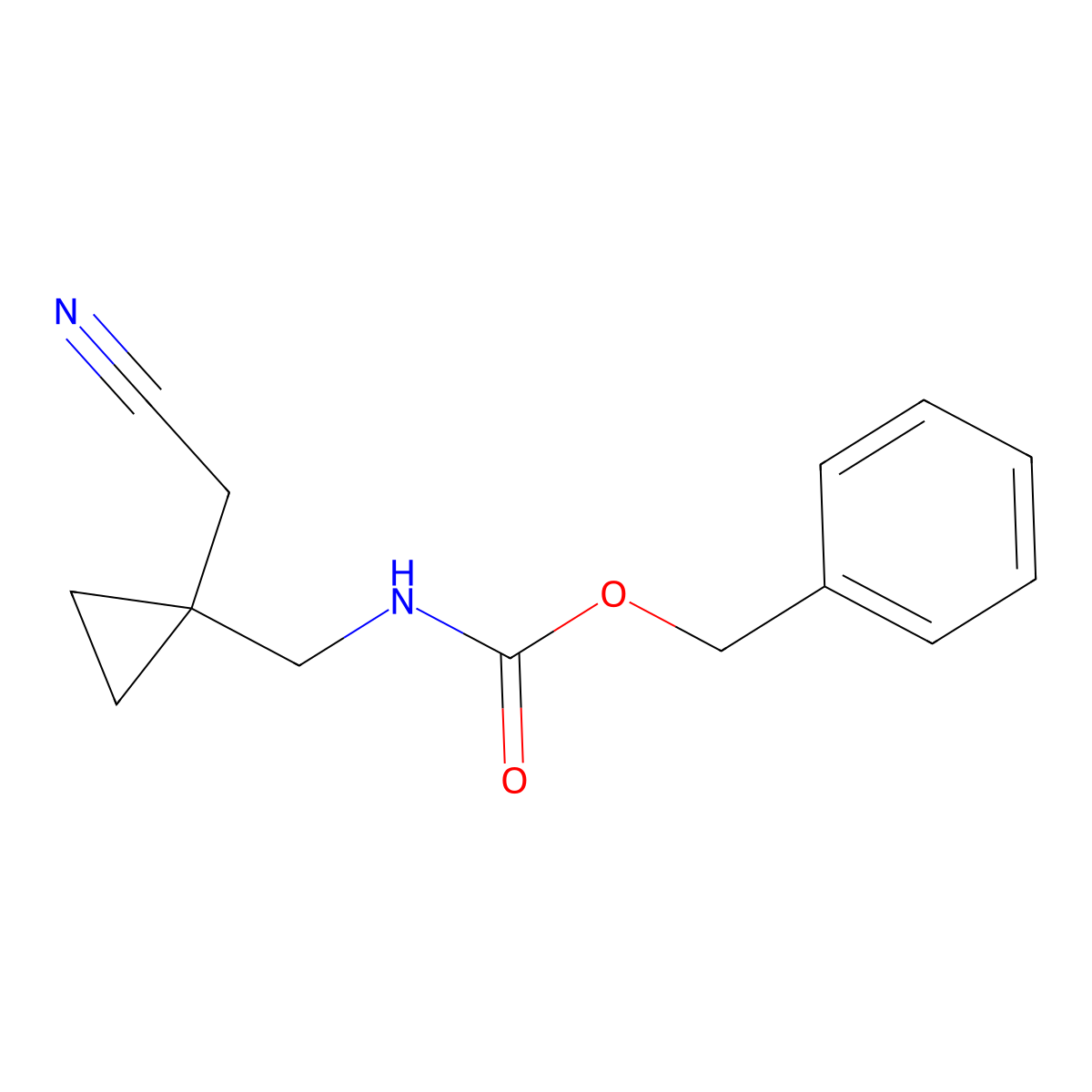 benzyl N-{[1-(cyanomethyl)cyclopropyl]methyl}carbamate molecular structure, CAS 2007681-34-5