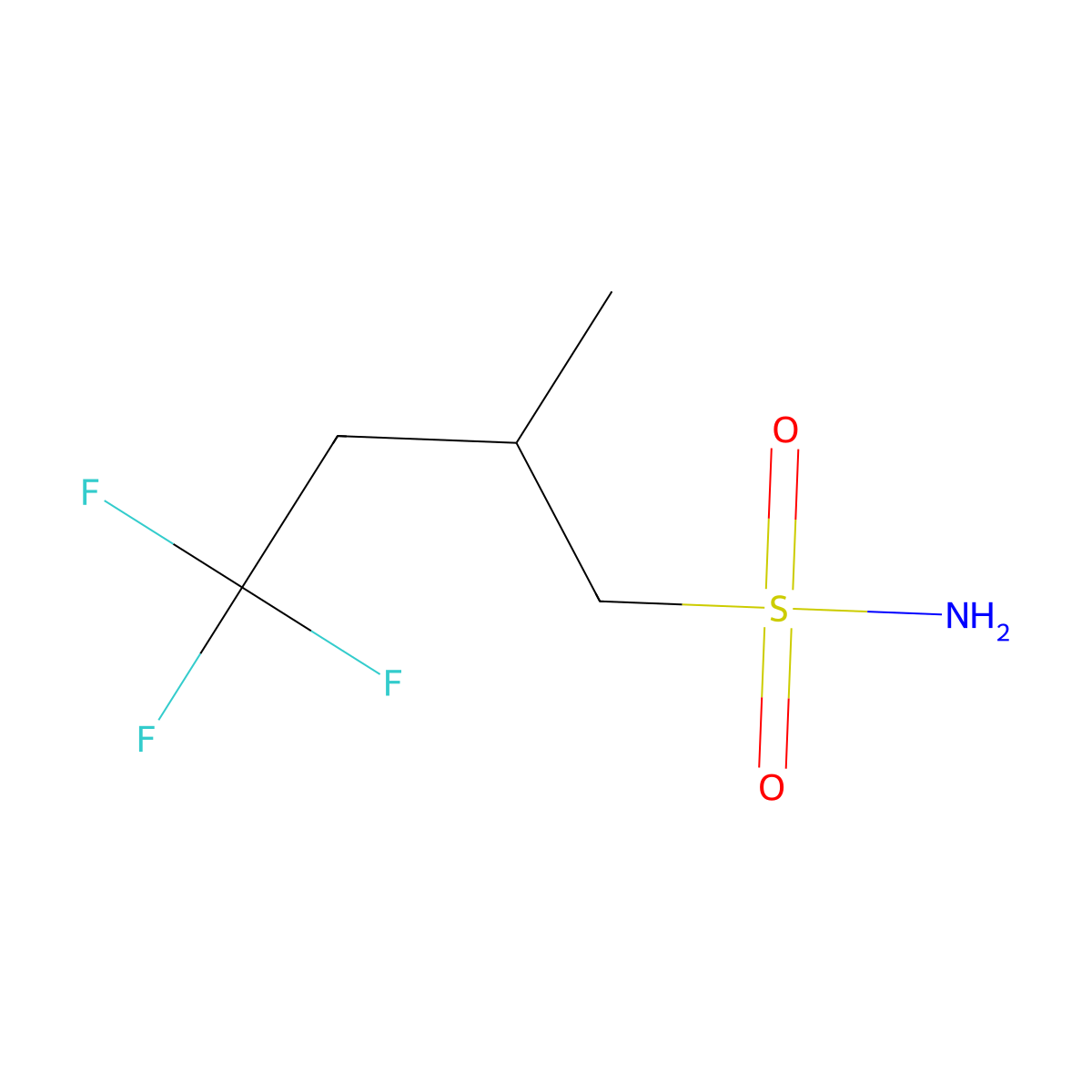4,4,4-Trifluoro-2-methylbutane-1-sulfonamide molecular structure, CAS 2007685-25-6