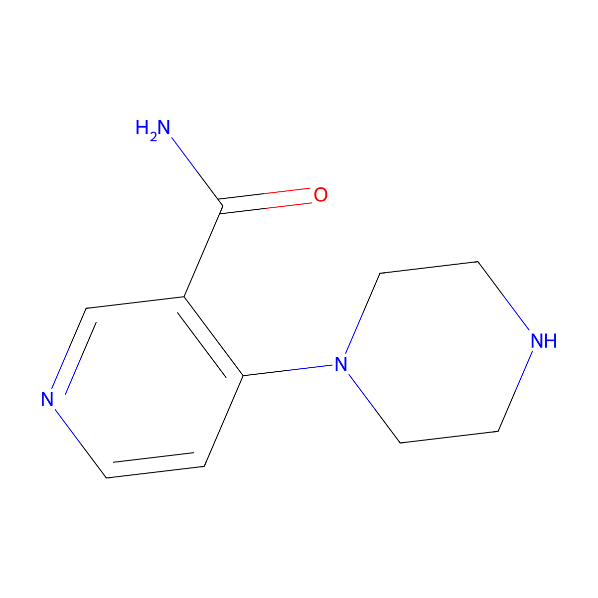 4-(Piperazin-1-yl)pyridine-3-carboxamide molecular structure, CAS 2007699-24-1