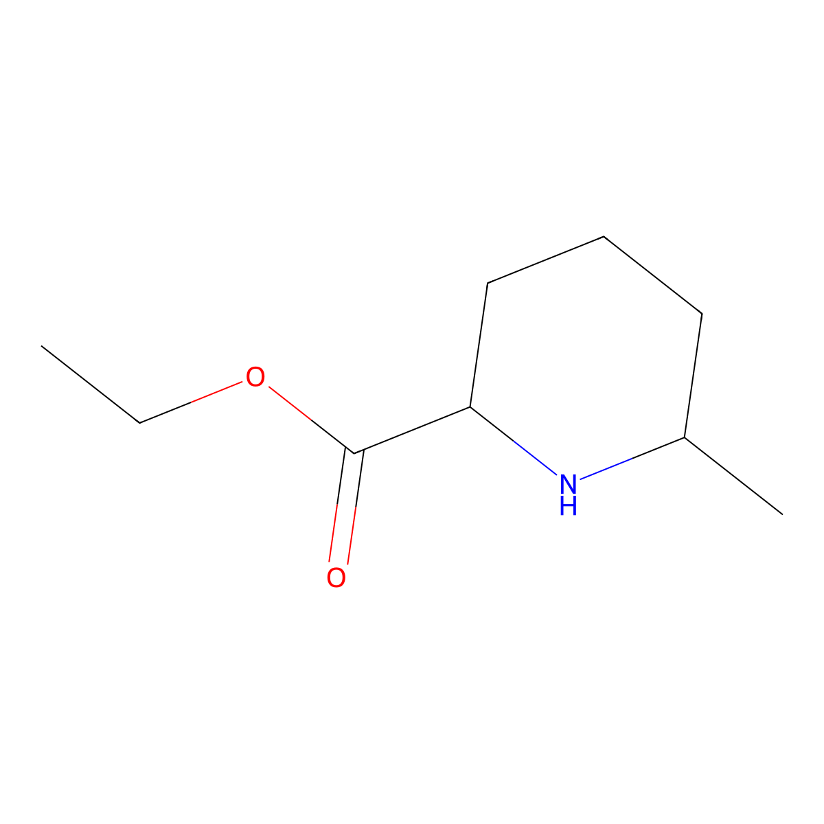 Ethyl 6-methylpiperidine-2-carboxylate molecular structure, CAS 20077-29-6