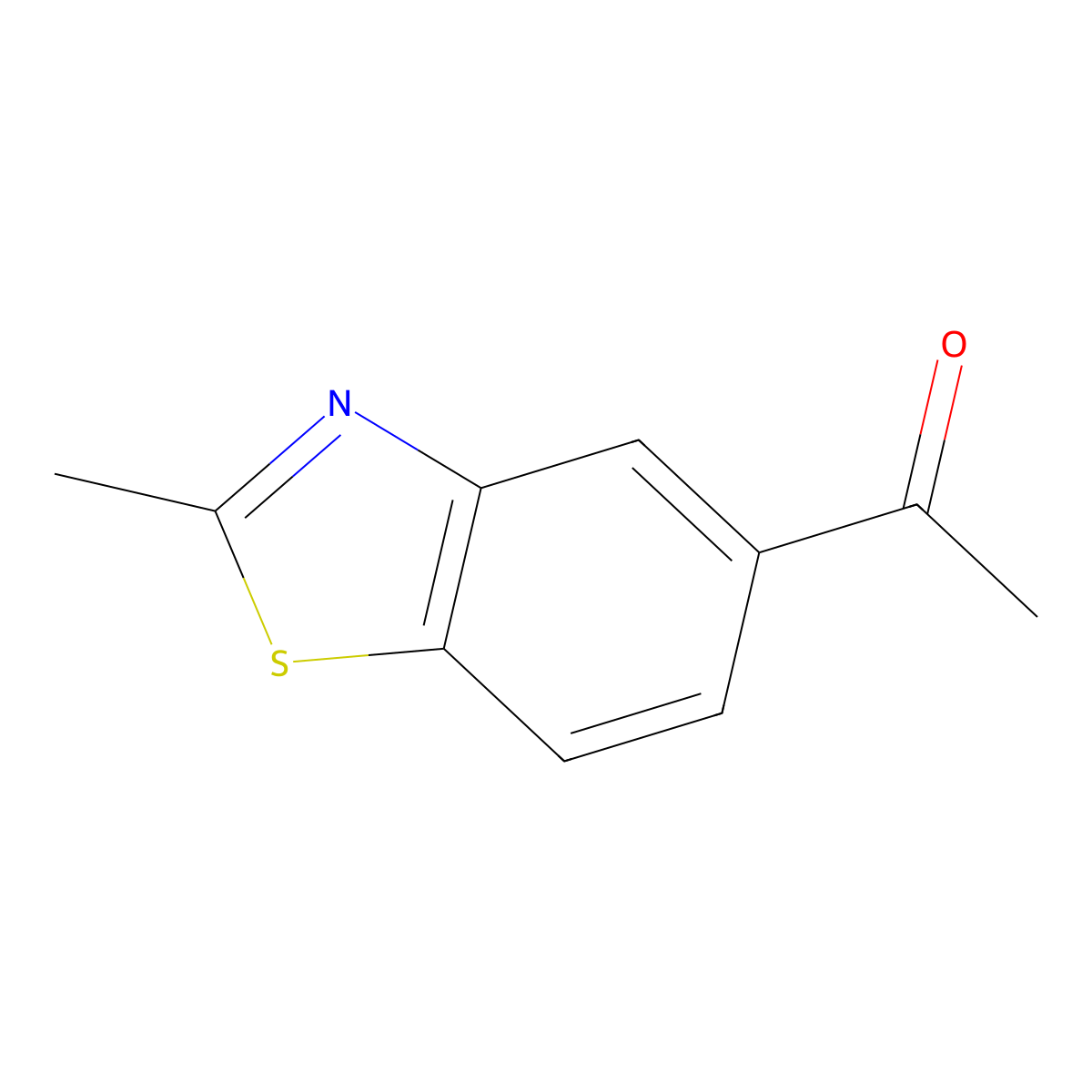 1-(2-Methylbenzo[d]thiazol-5-yl)ethanone molecular structure, CAS 20077-88-7