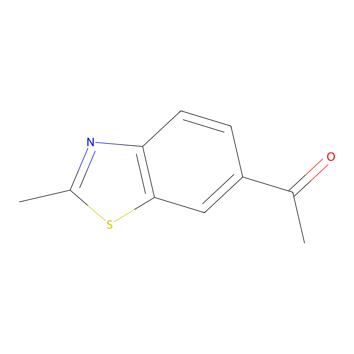 1-(2-Methylbenzo[d]thiazol-6-yl)ethanone molecular structure, CAS 20077-92-3