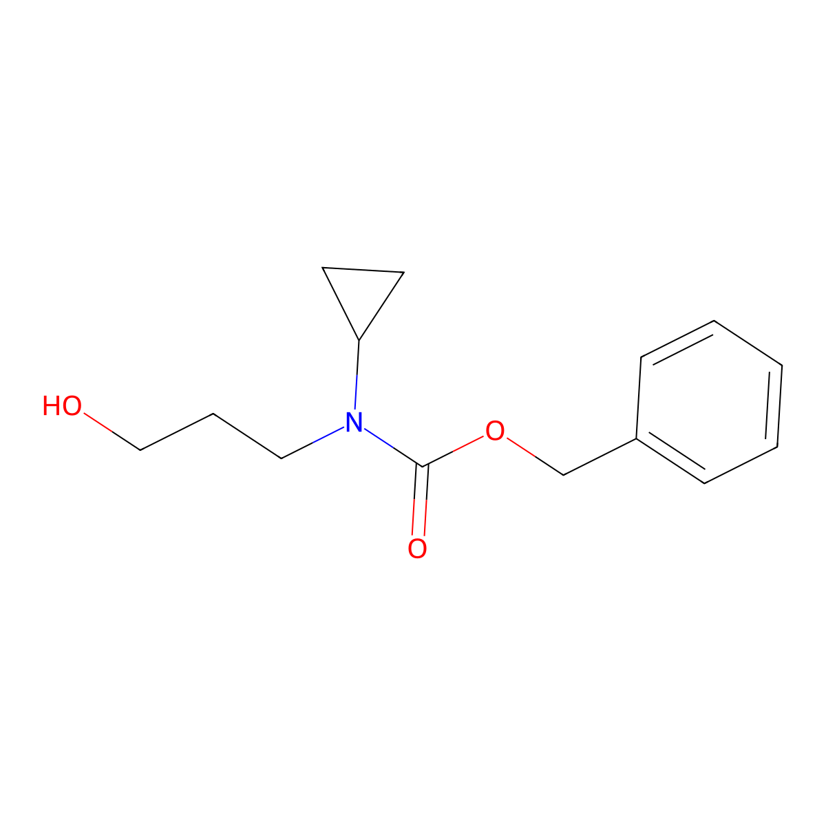 benzyl N-cyclopropyl-N-(3-hydroxypropyl)carbamate molecular structure, CAS 2007704-06-3