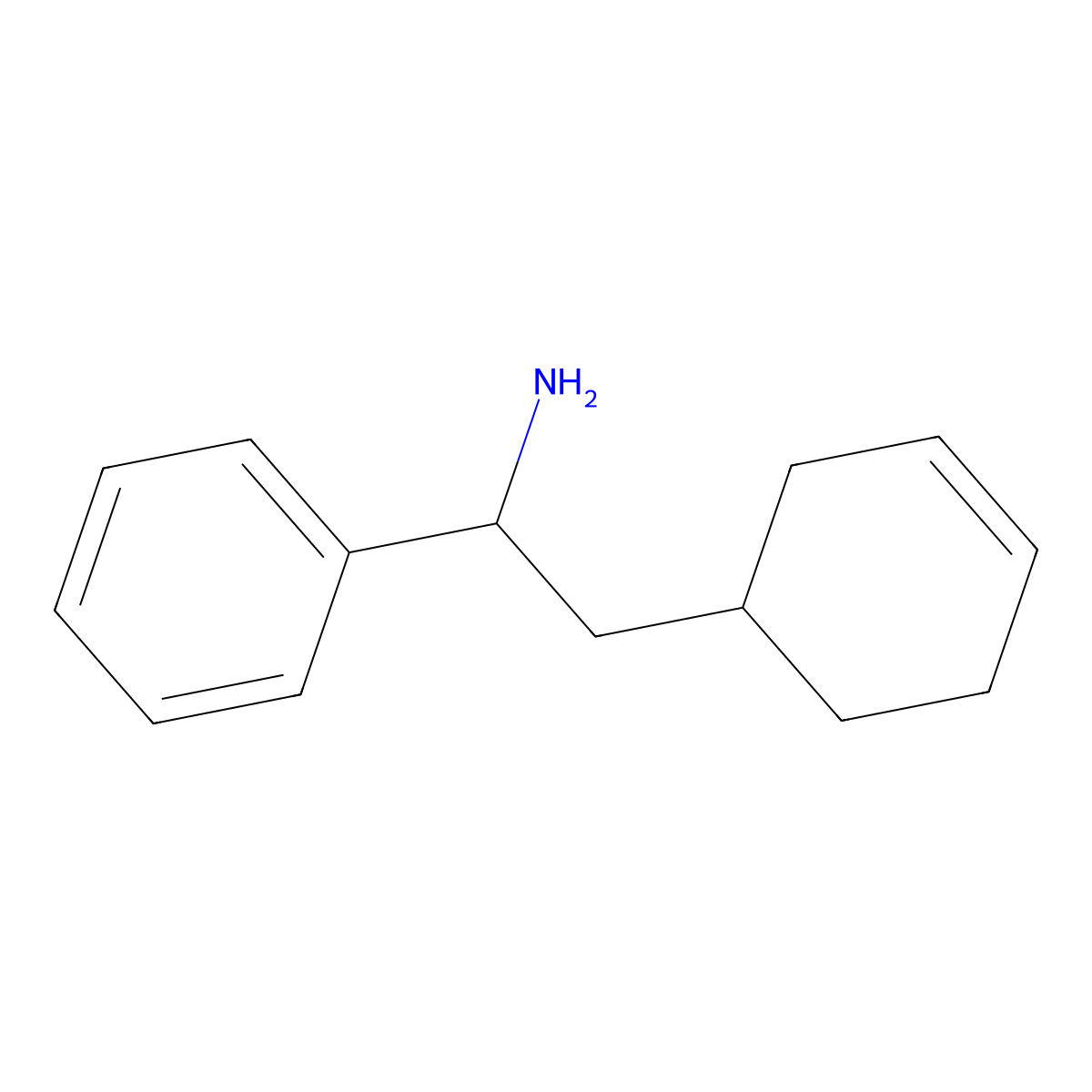 2-(Cyclohex-3-en-1-yl)-1-phenylethan-1-amine molecular structure, CAS 2007749-67-7