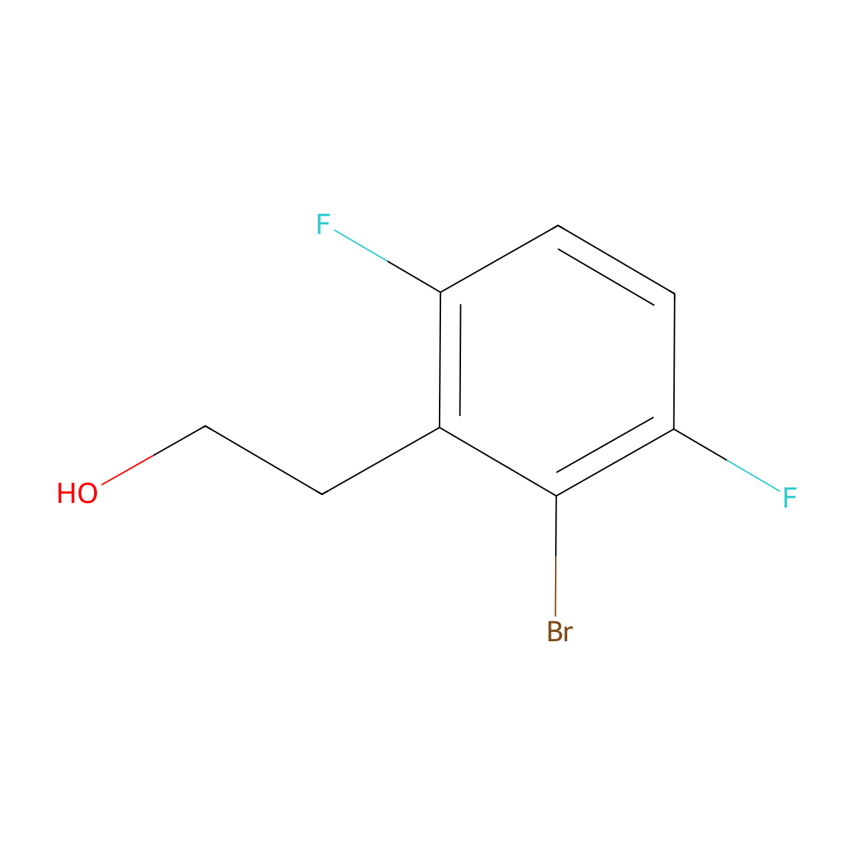 2-(2-Bromo-3,6-difluorophenyl)ethan-1-ol molecular structure, CAS 2007759-27-3