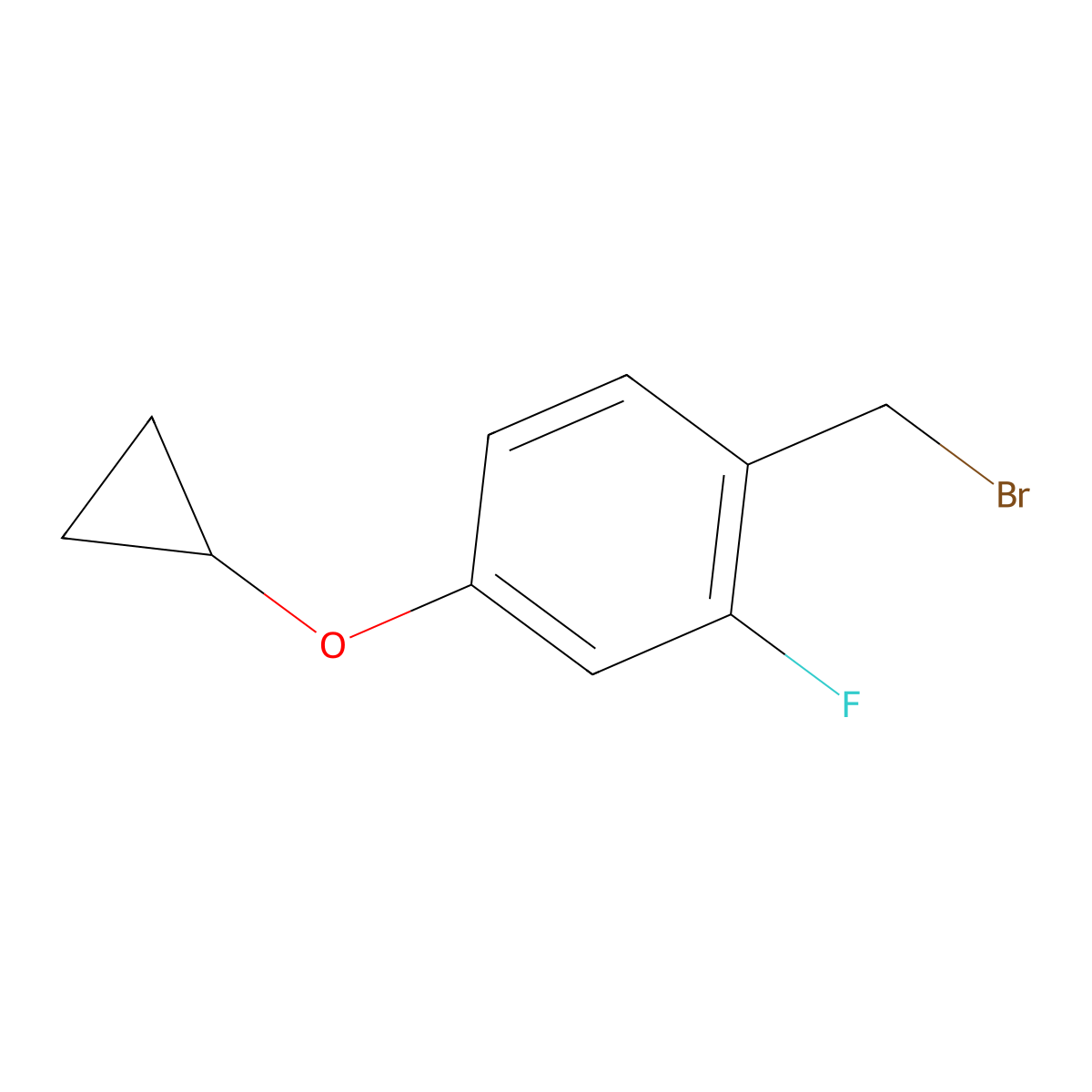 1-(Bromomethyl)-4-cyclopropoxy-2-fluorobenzene molecular structure, CAS 2007827-80-5