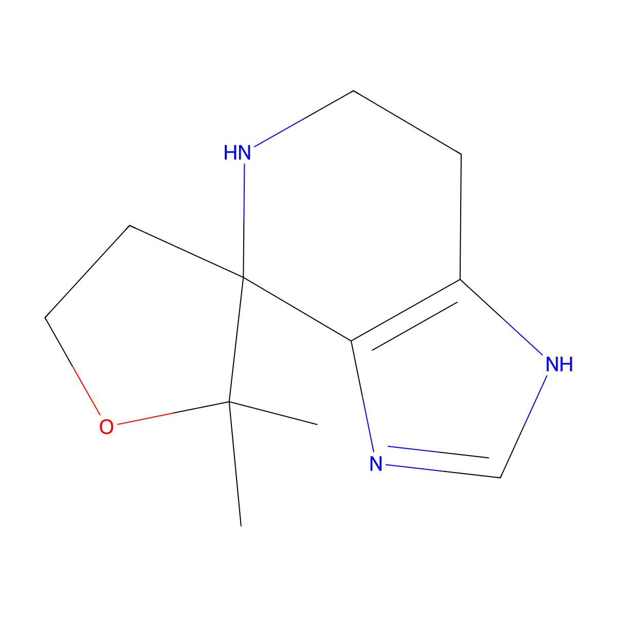 2',2'-Dimethyl-3,5,6,7-tetrahydrospiro[imidazo[4,5-c]pyridine-4,3'-oxolane] molecular structure, CAS 2007876-24-4