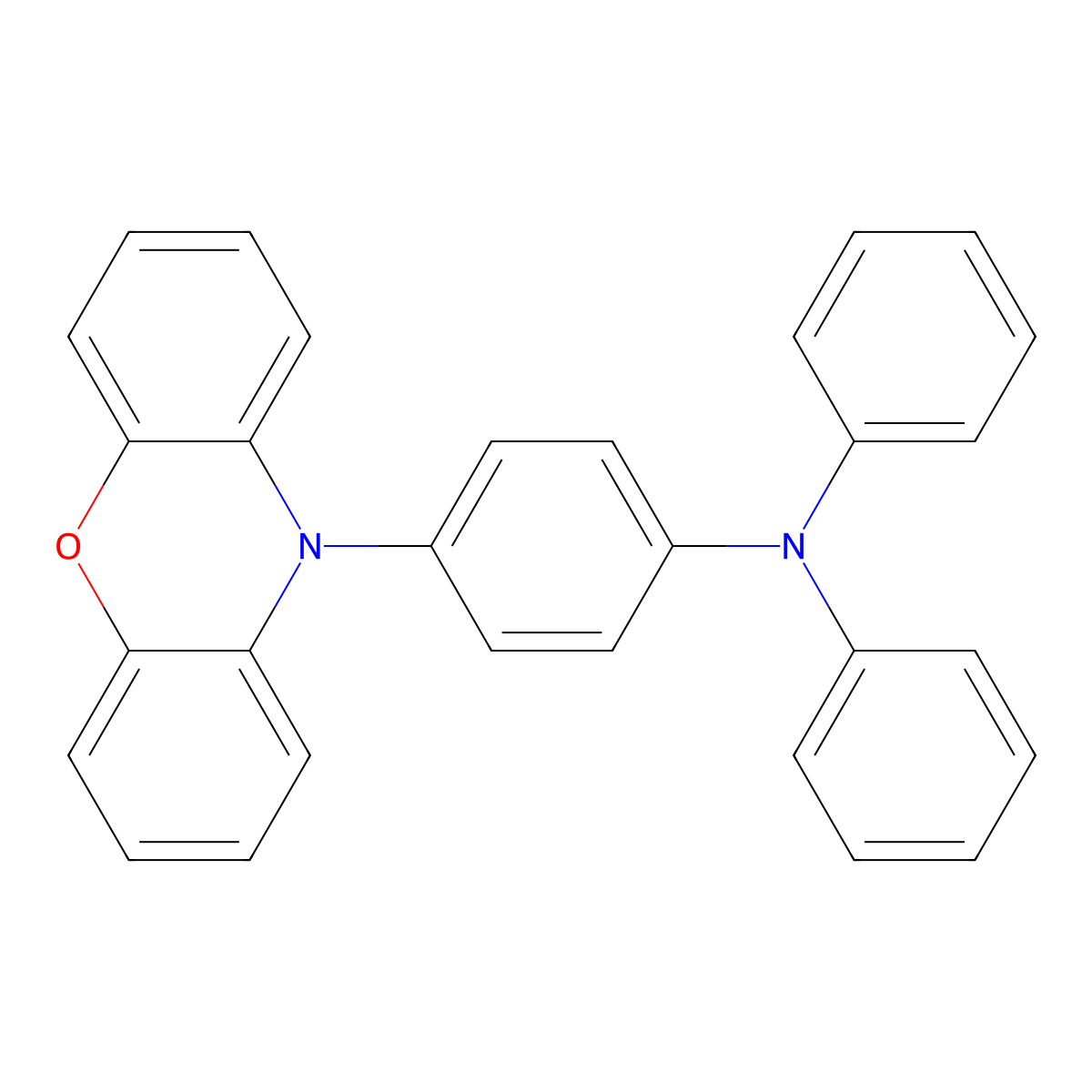 4-(10H-Phenoxazin-10-yl)-N,N-diphenylaniline molecular structure, CAS 2007889-54-3