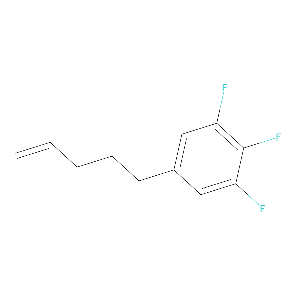 5-(3,4,5-Trifluorophenyl)-1-pentene molecular structure, CAS 2007899-26-3