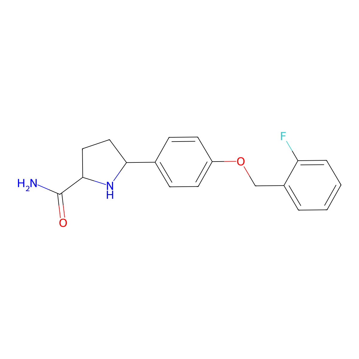 (2S)-5-(4-((2-Fluorobenzyl)oxy)phenyl)pyrrolidine-2-carboxamide molecular structure, CAS 2007907-06-2