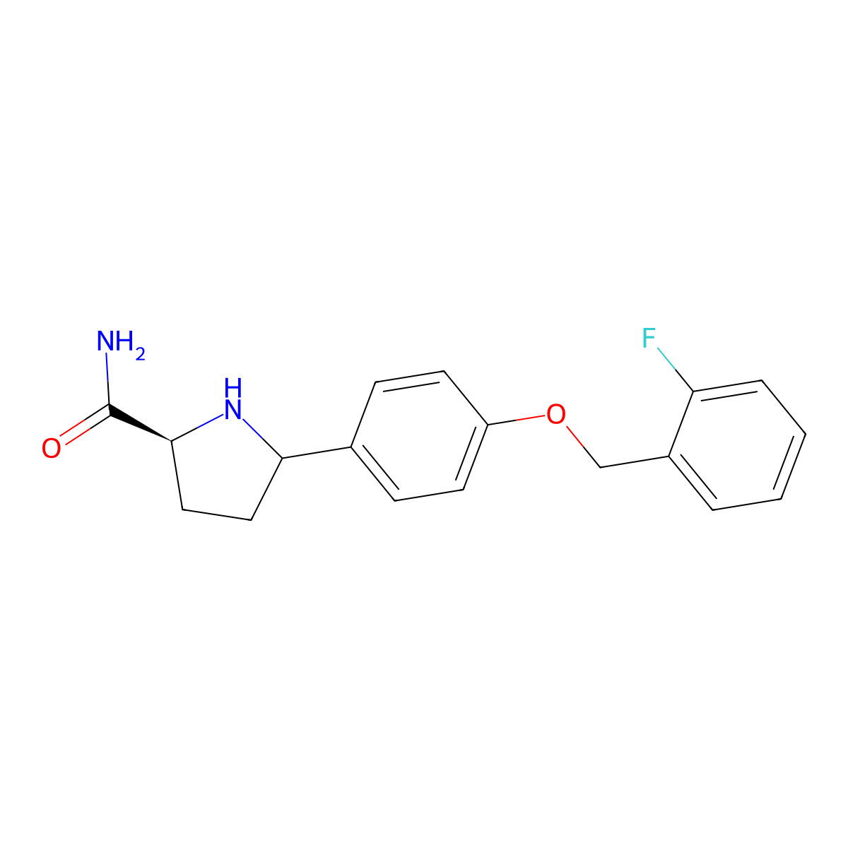 (2S)-5-(4-((2-Fluorobenzyl)oxy)phenyl)pyrrolidine-2-carboxamide molecular structure, CAS 2007907-06-2