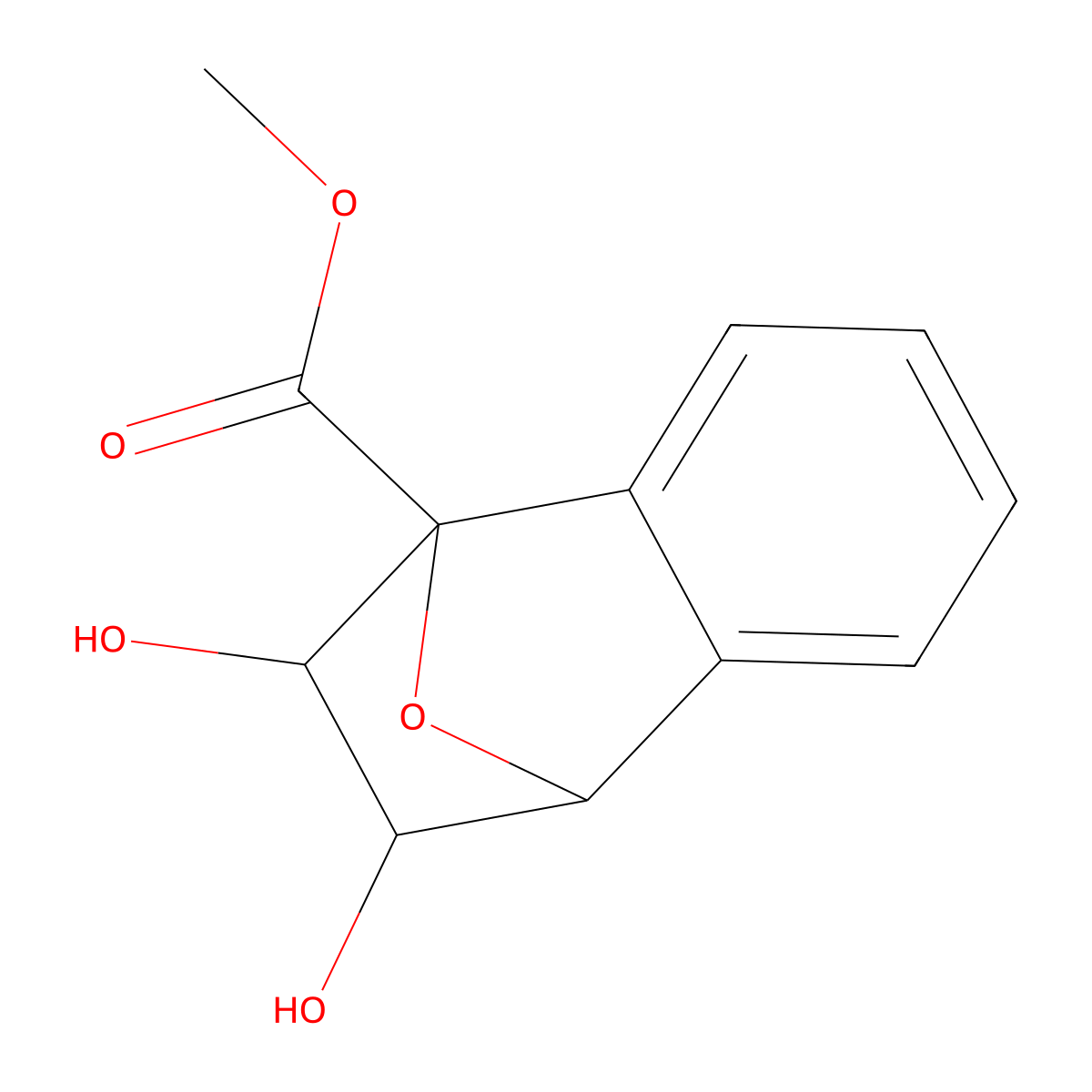 Methyl 2,3-dihydroxy-1,2,3,4-tetrahydro-1,4-epoxynaphthalene-1-carboxylate molecular structure, CAS 2007908-43-0