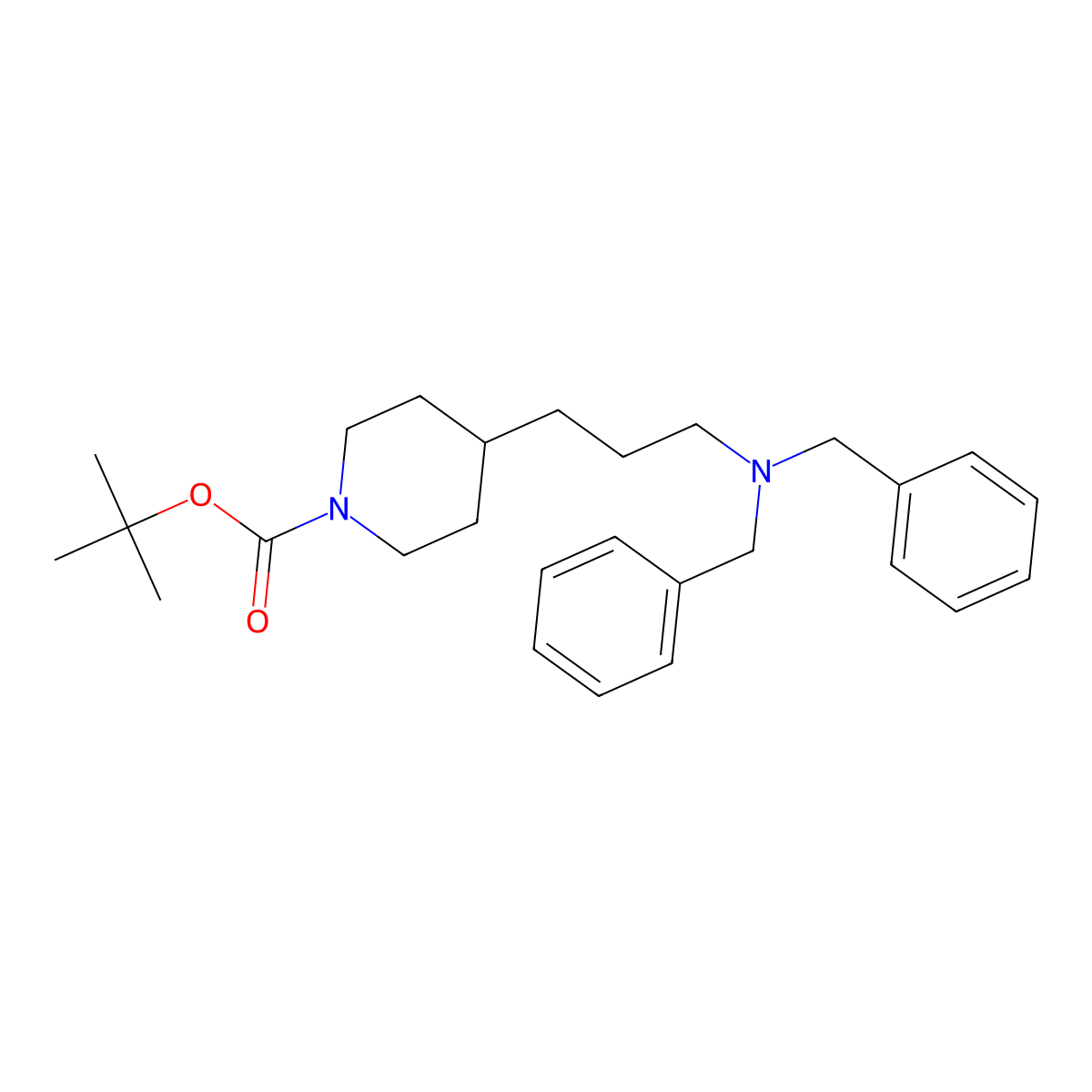 tert-Butyl 4-(3-(dibenzylamino)propyl)piperidine-1-carboxylate molecular structure, CAS 2007908-44-1