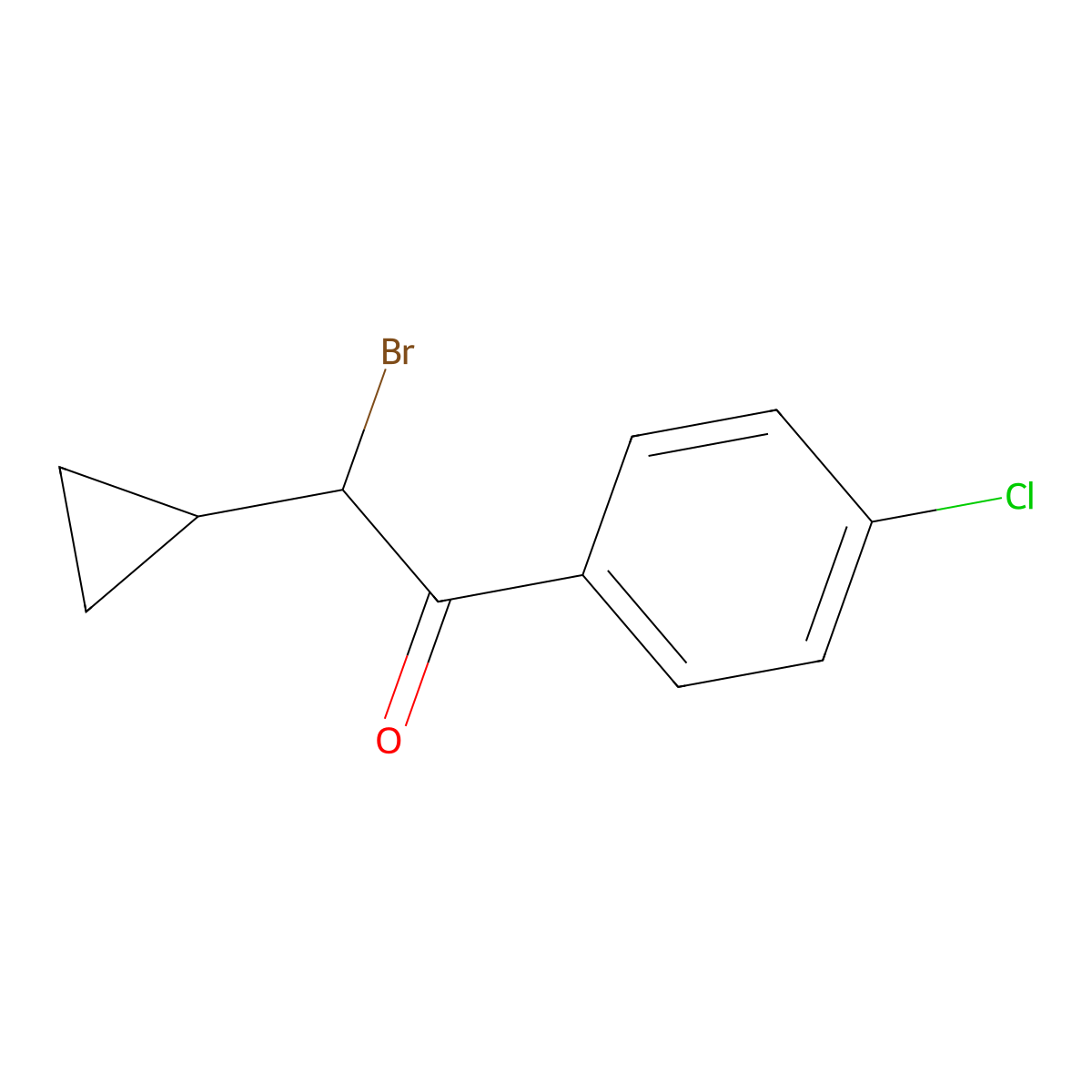 2-Bromo-1-(4-chlorophenyl)-2-cyclopropylethanone molecular structure, CAS 2007908-49-6
