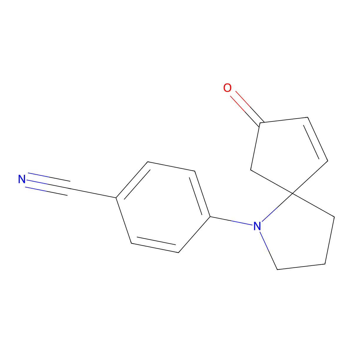4-(8-Oxo-1-azaspiro[4.4]non-6-en-1-yl)benzonitrile molecular structure, CAS 2007908-55-4