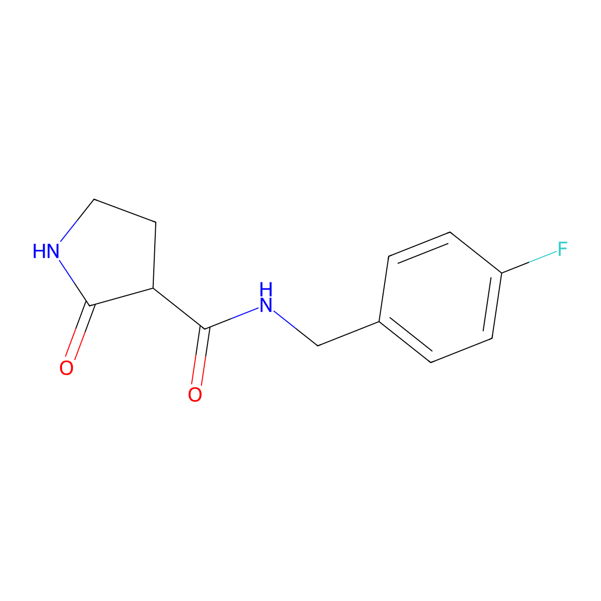 N-(4-Fluorobenzyl)-2-oxopyrrolidine-3-carboxamide molecular structure, CAS 2007908-57-6