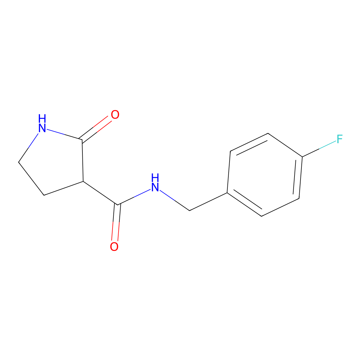 N-(4-Fluorobenzyl)-2-oxopyrrolidine-3-carboxamide molecular structure, CAS 2007908-57-6