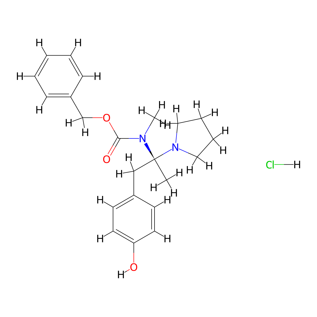 (S)-1-Pyrrolidin-2-(4'-hydroxybenzyl)-2-(N-cbz-N-methyl)amino-ethane hcl molecular structure, CAS 2007908-62-3