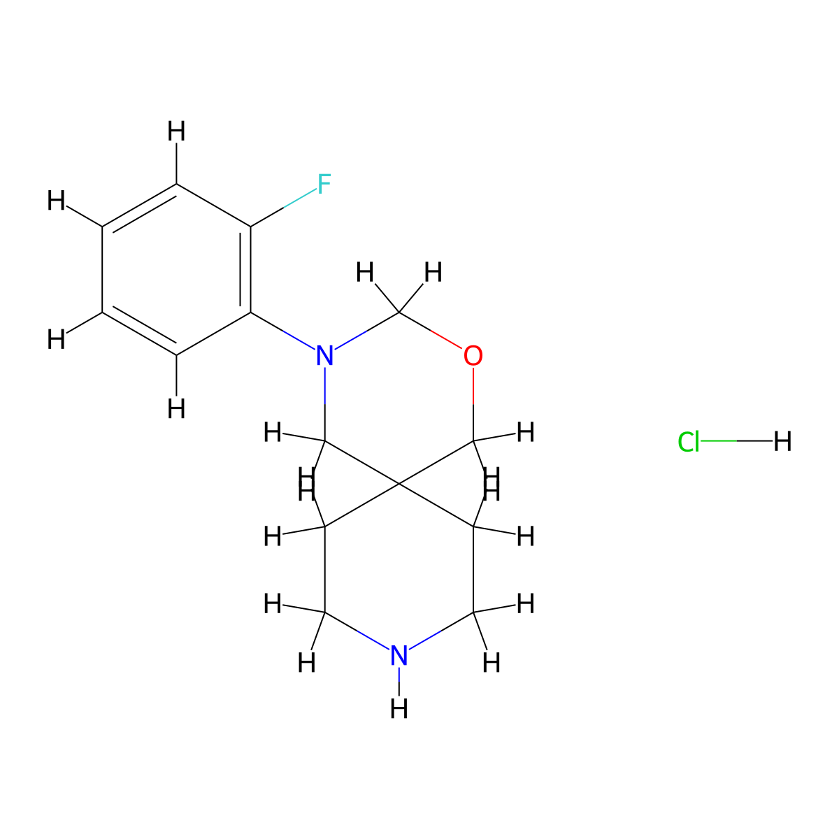 4-(2-Fluorophenyl)-2-oxa-4,9-diazaspiro[5.5]undecane molecular structure, CAS 2007908-67-8