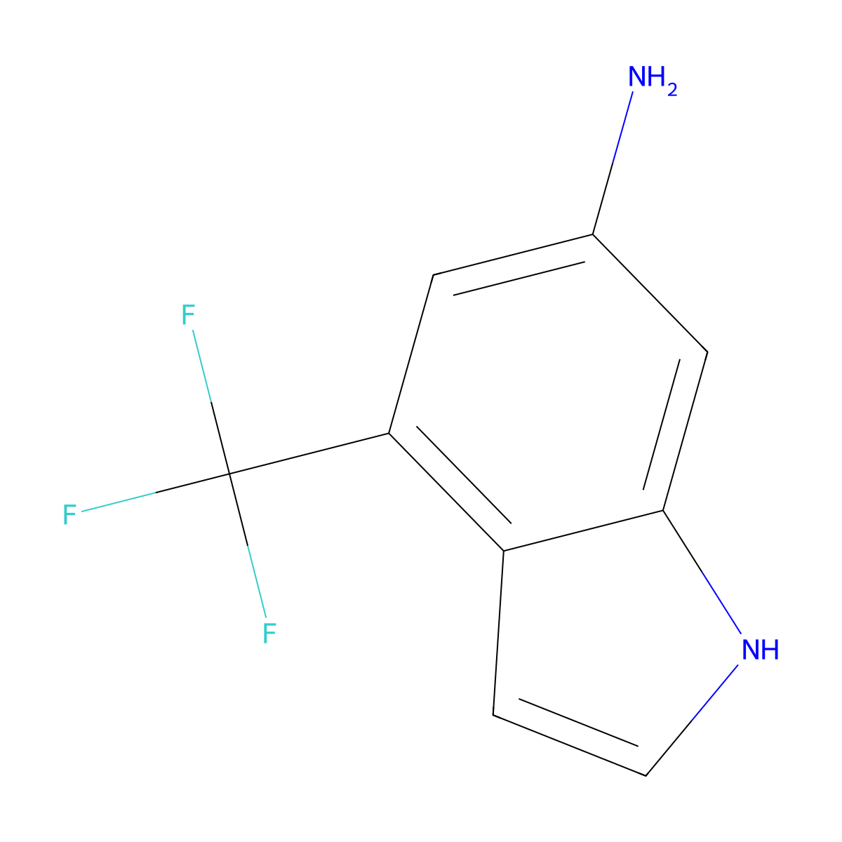 4-(Trifluoromethyl)-1H-indol-6-amine molecular structure, CAS 2007908-69-0